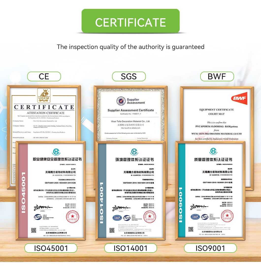 Professional PVC flooring certificate