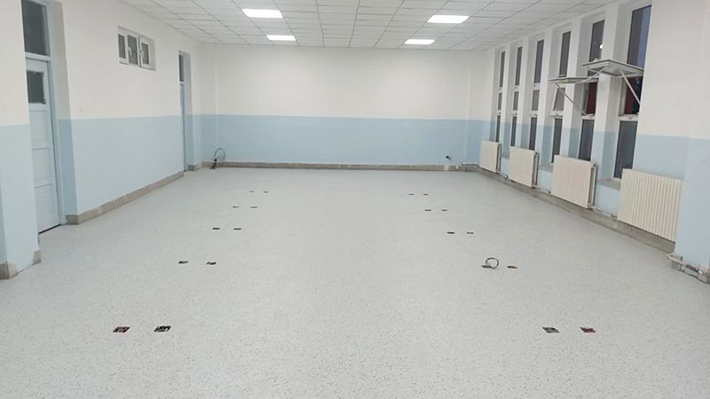 2500 sqm PVC commercial flooring July 2024 for Gongliu County High School, Ili, Xinjiang