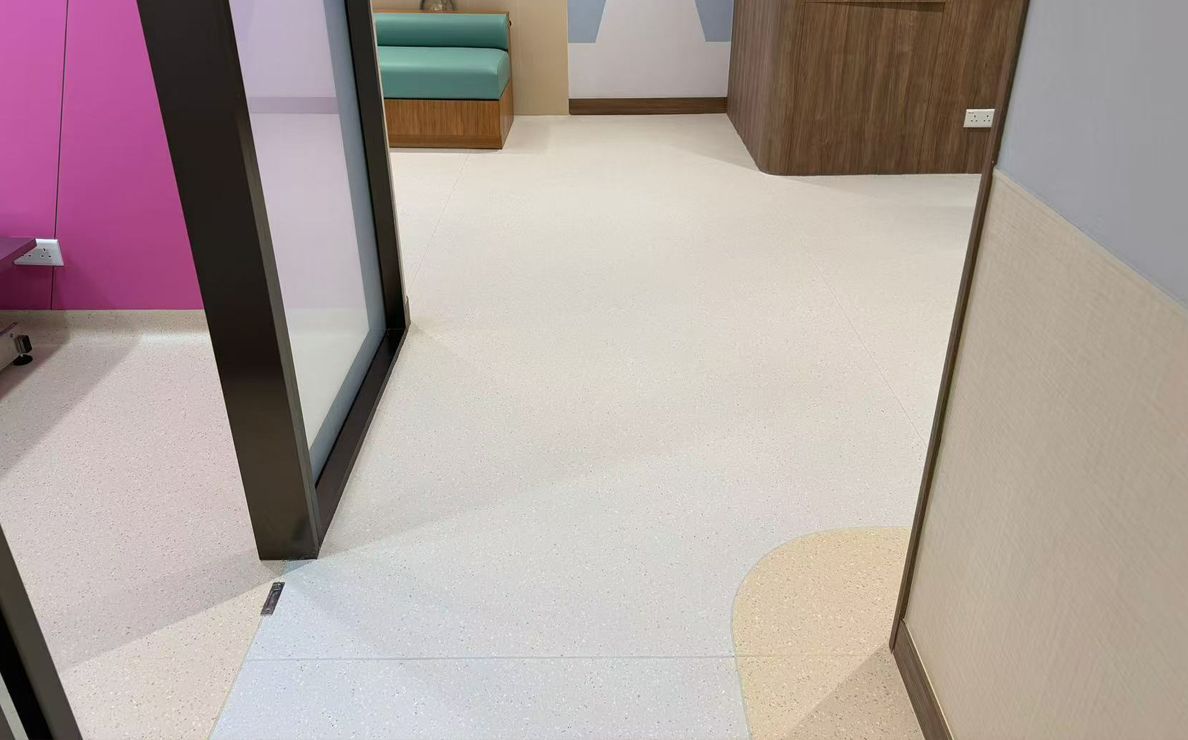 1200 square metres of medical homogeneous flooring October 2024 Hong Kong Hospital