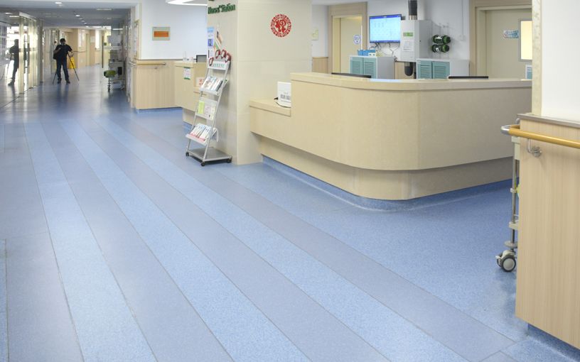 5000sqm medical flooring Oct 2023 for large public hospitals