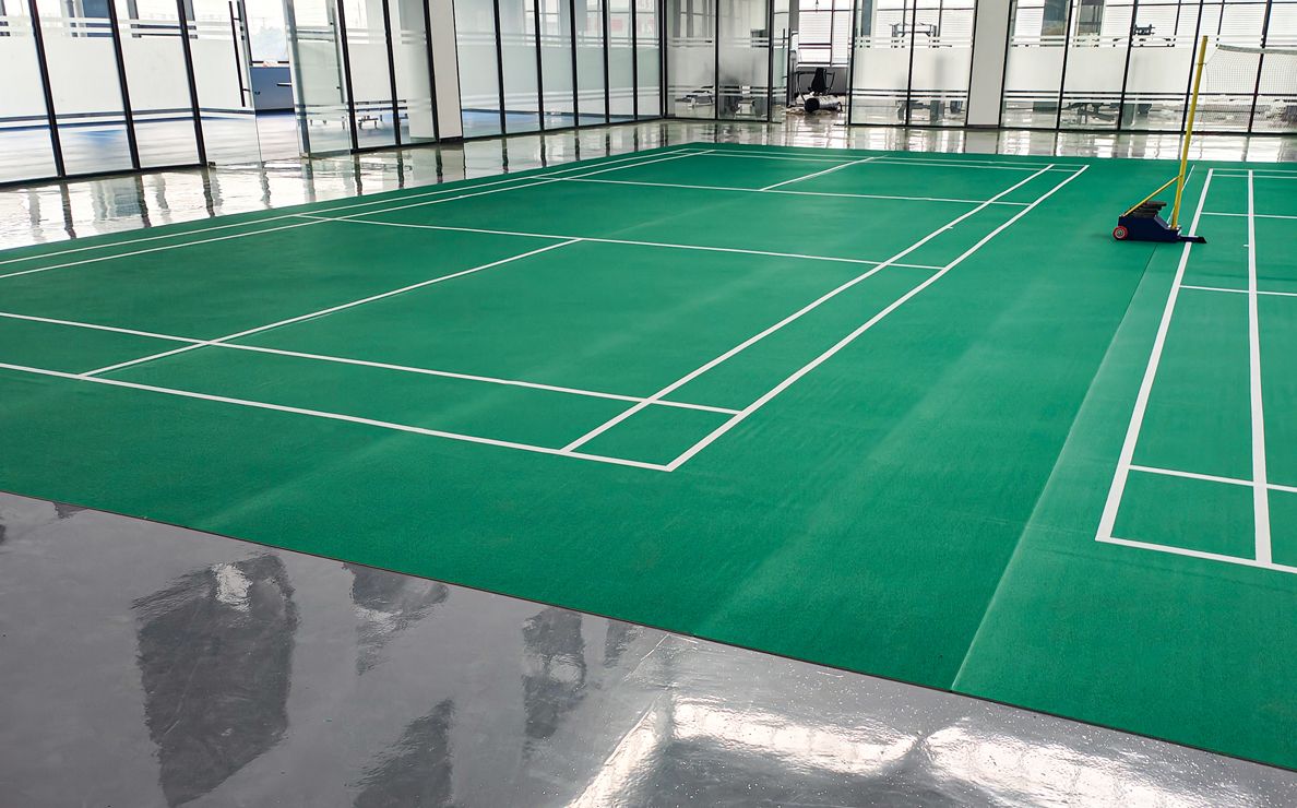 864sqm PVC Badminton Sports Flooring August 2021 Shanghai Institute of Technology