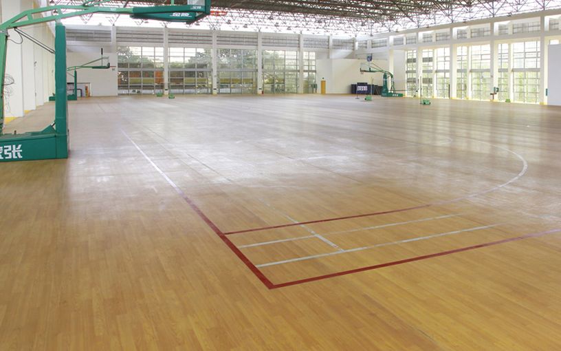 Guangxi Nanning Police Gymnasium 1000+ square meters PVC sports plastic flooring May 2024