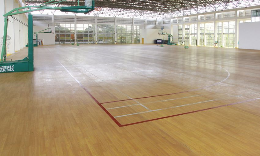 Guangxi Nanning Police Gymnasium 1000+ square meters PVC sports plastic flooring May 2024